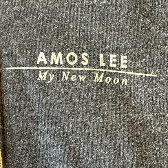 Amos Lee My New Moon Tour Gray Zip up Hoodie Sweatshirt EXCELLENT CONDITION - Picture 2 of 7